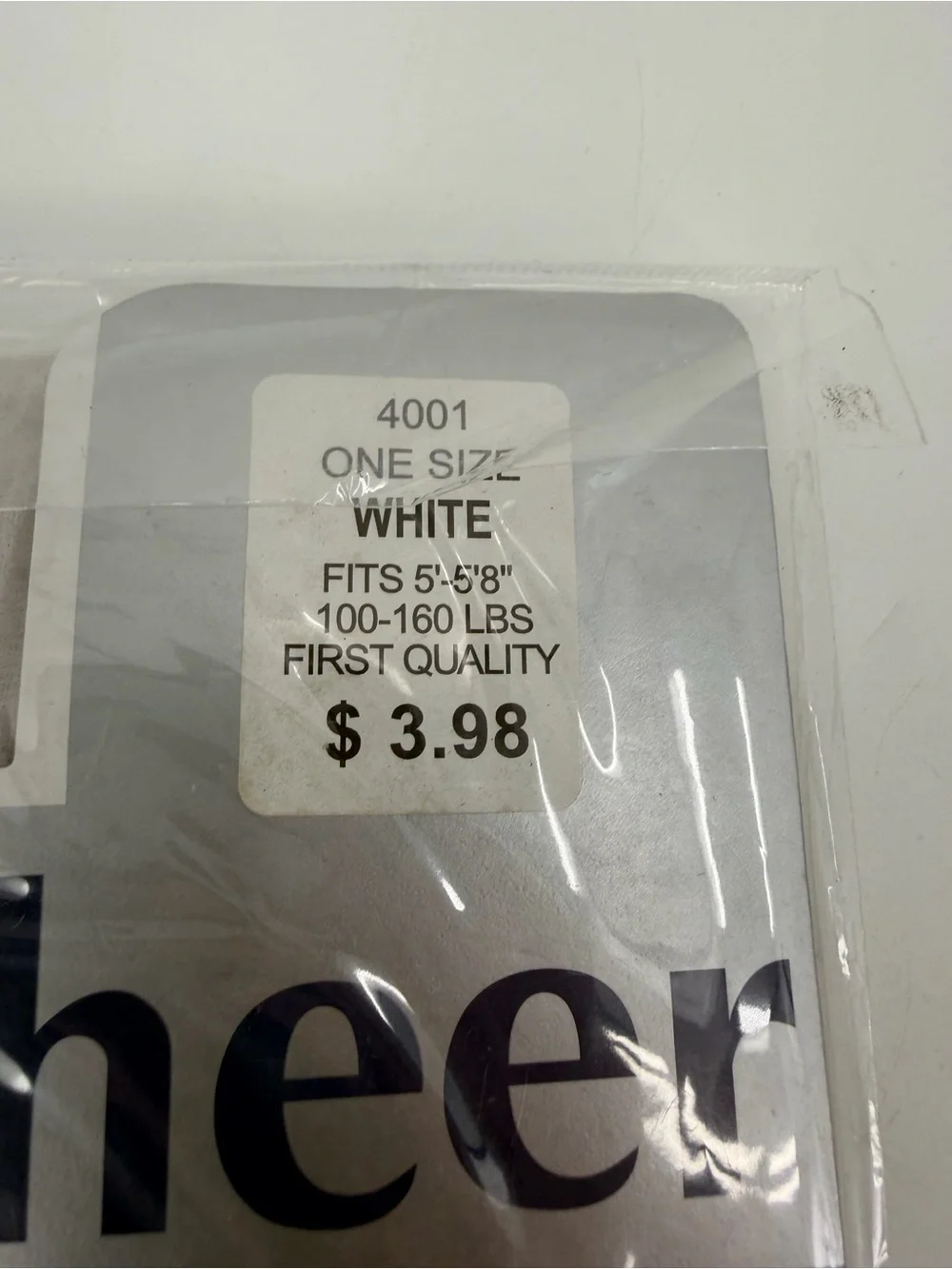 Ultra Sheer Pantyhose One Size White VTG 100% Nylon SEALED